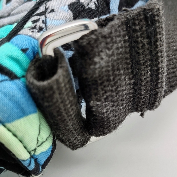 Vera Bradley Camofloral Laptop Messenger Bag Blue Floral Quilted - Picture 7 of 11